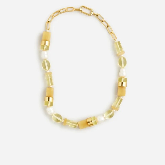 J. Crew Stone and pearl necklace NWOT TOP RATED - Picture 2 of 7